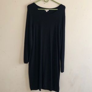 Black Long Sleeve Sweater Dress